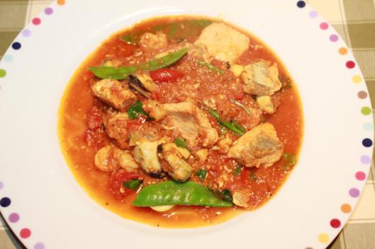 home made sea food curry