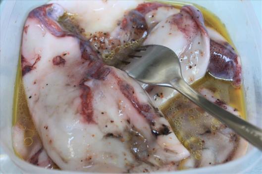 Mediterranean Style Marinated Squid, Lamb, Chicken wings  and Turkey Bbq (2)