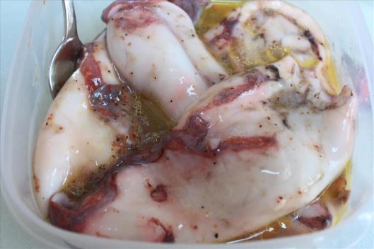 Mediterranean Style Marinated Squid, Lamb, Chicken wings  and Turkey Bbq (4)