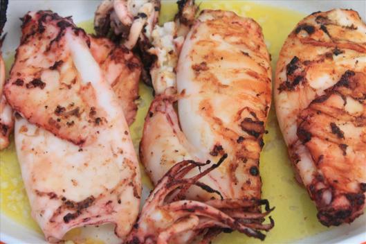 Mediterranean Style Marinated Squid, Lamb, Chicken wings  and Turkey Bbq (9)